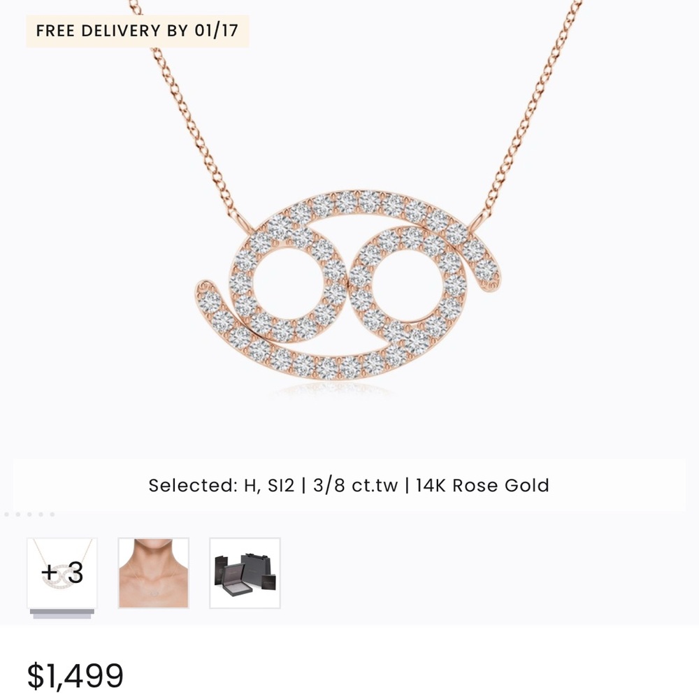 Elegant Gold Zodiac Pendant Necklace - Picture 3 of 3